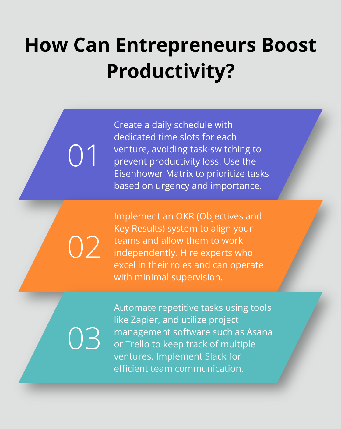 Infographic: How Can Entrepreneurs Boost Productivity? - serial entrepreneurship